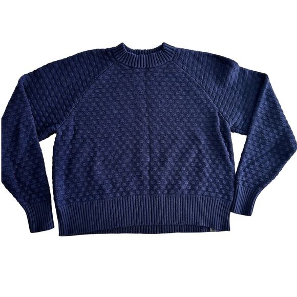 Lululemon Texture Play Crew Sweater Cadet Blue Size 4 Cashmere Blend - Picture 2 of 6